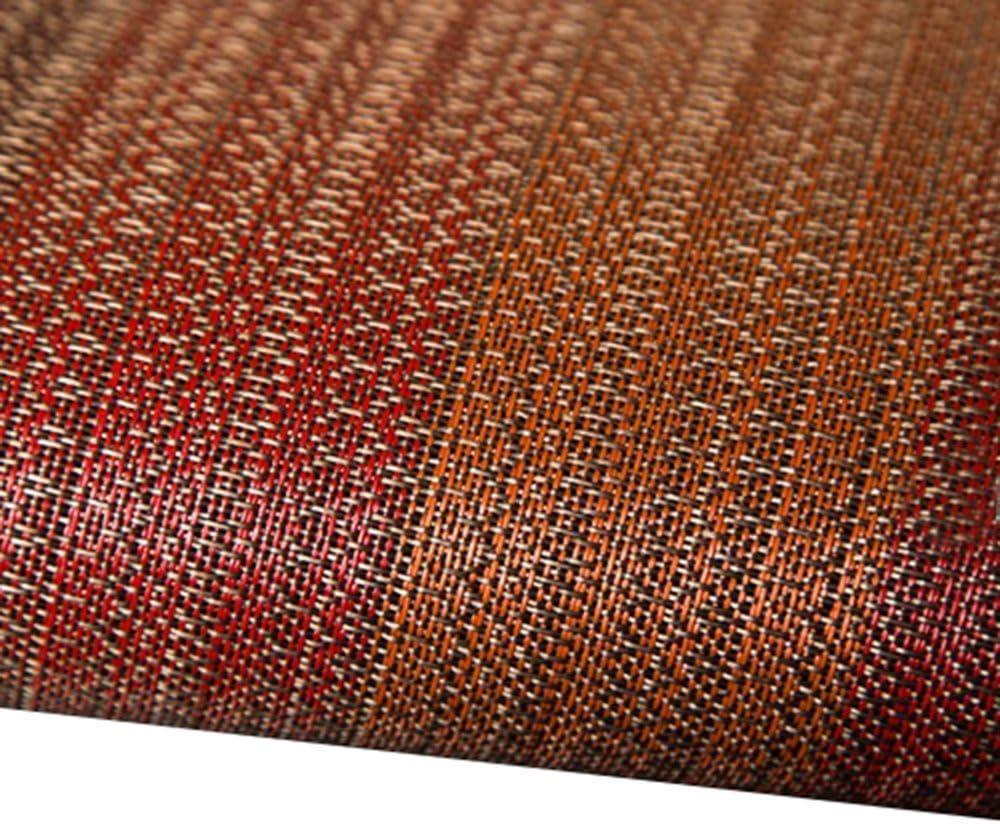 Placemats Set Of 6 For Dining Table Washable Woven Vinyl Placemats Non-Slip Heat Resistant Kitchen Table Mats Easy To Clean (Set Of 6)- Red