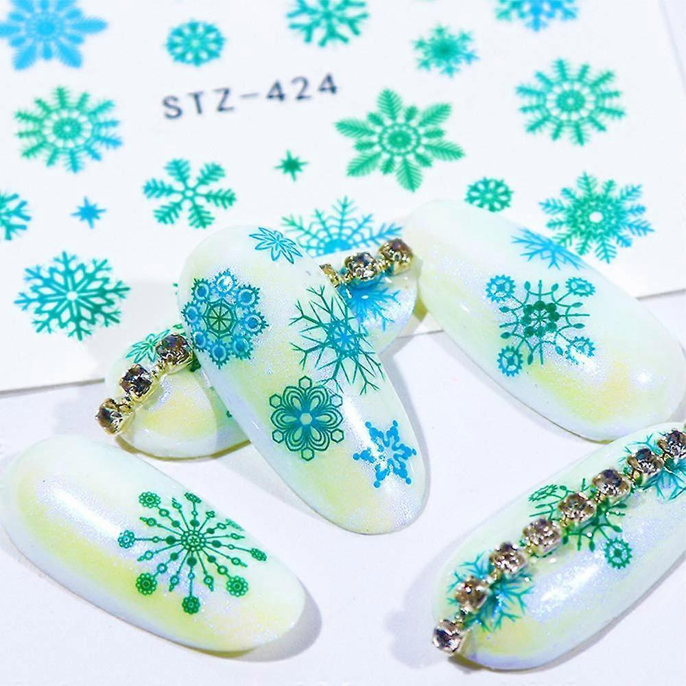 Christmas Nail Sticker New Year Water Decals Christmas Decoration Patch Watermark Nail Art Decoration