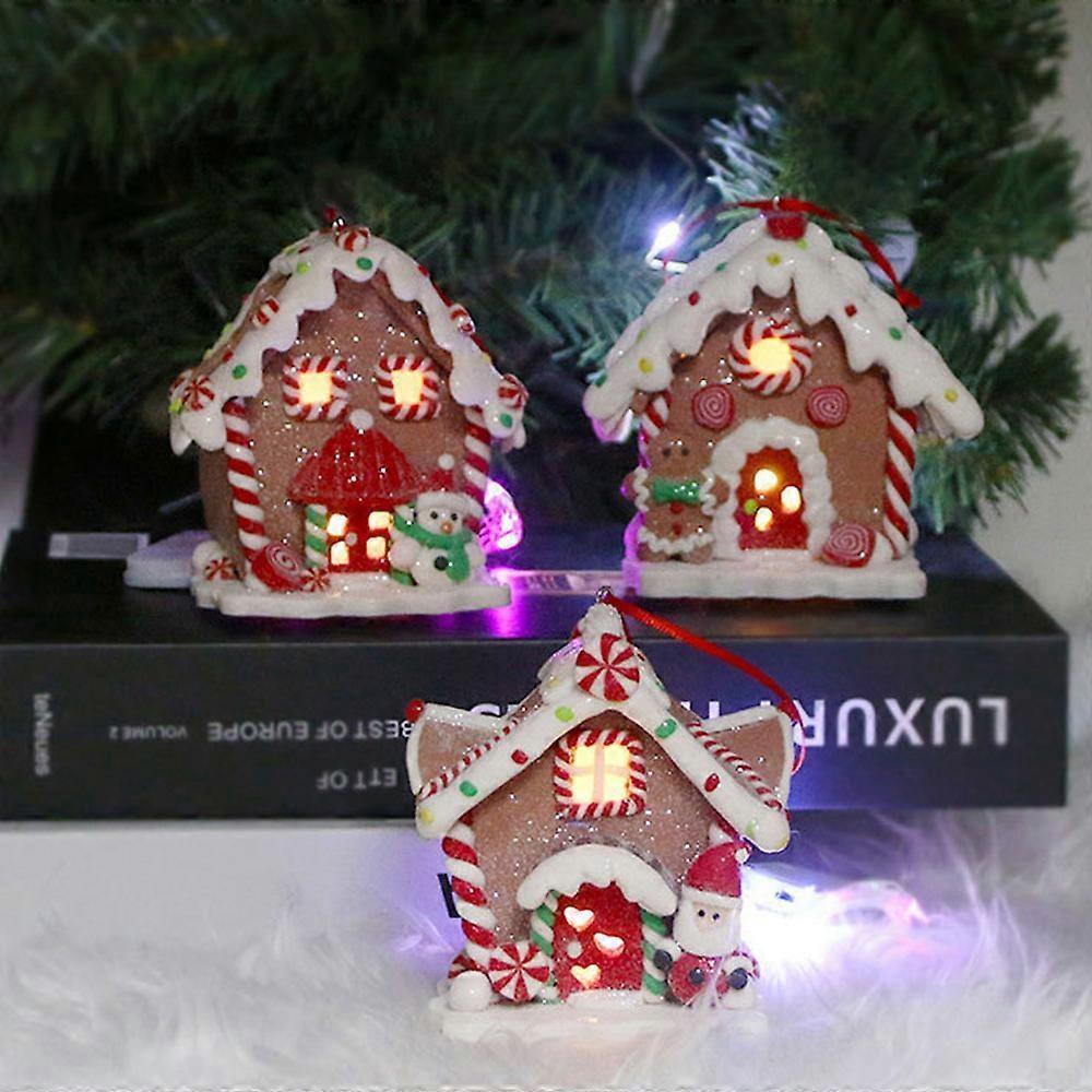 Christmas Scene Village Houses LED Lighted Christmas Buildings