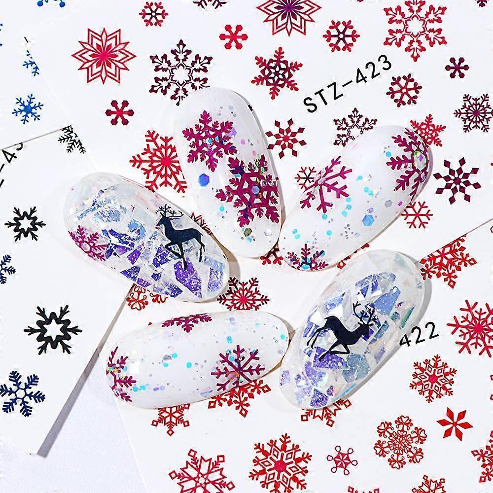 Christmas Nail Sticker New Year Water Decals Christmas Decoration Patch Watermark Nail Art Decoration