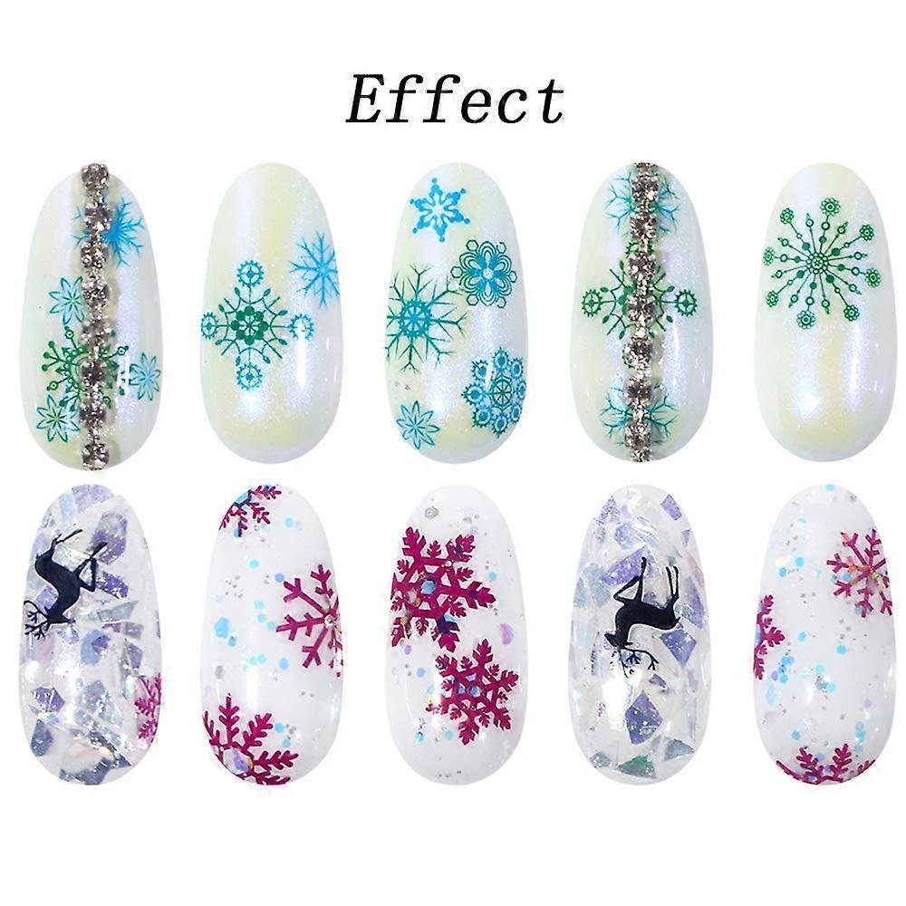 Christmas Nail Sticker New Year Water Decals Christmas Decoration Patch Watermark Nail Art Decoration