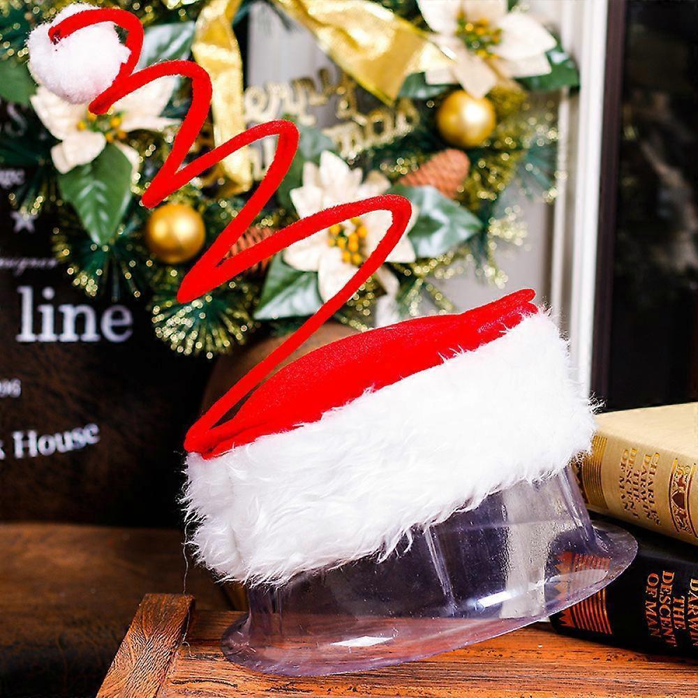 Spiral Spring for Santa Hat Santa Hat Spring Fan Santa Claus Hat Christmas Clothes Christmas Decorations