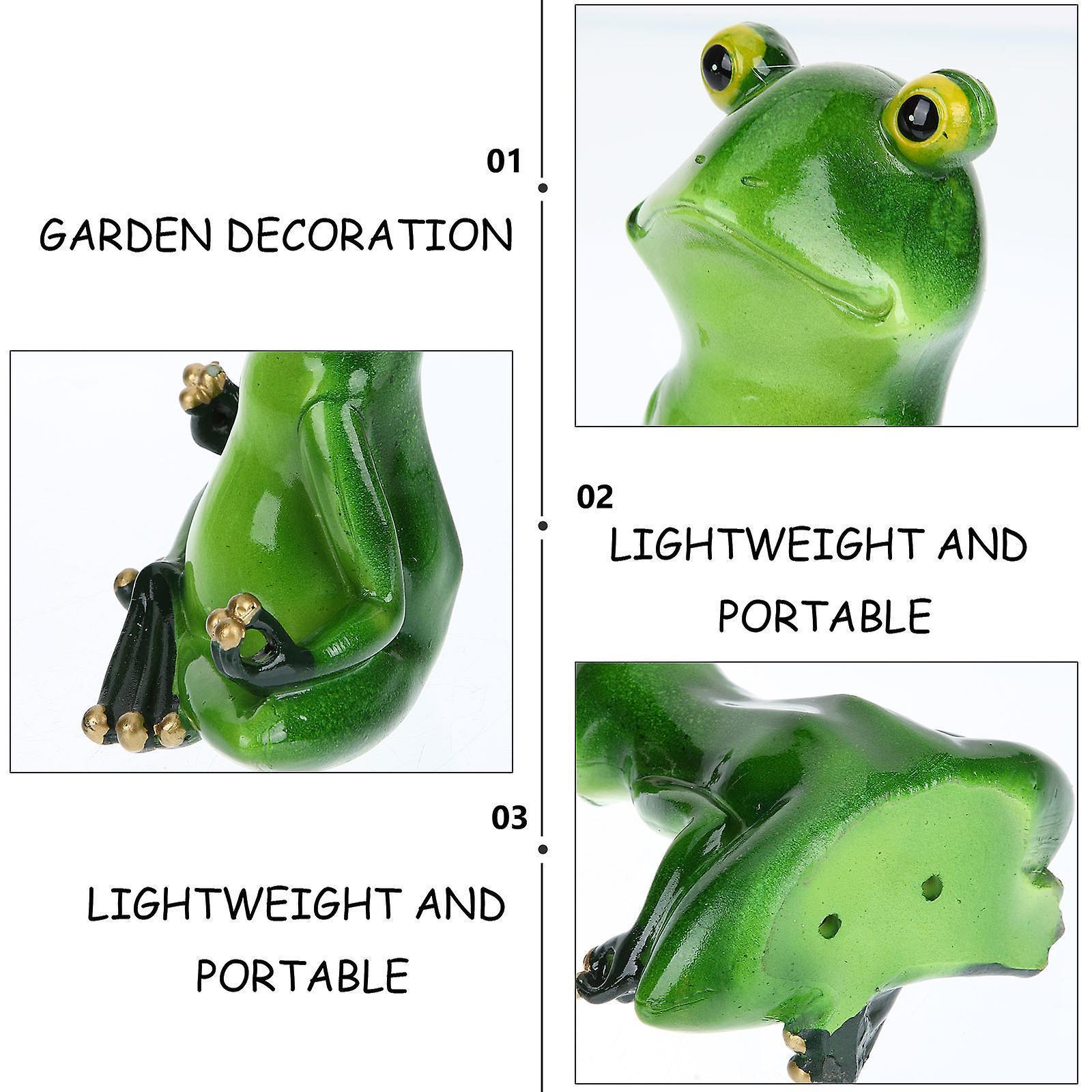 The Office Decor Patio Lawn Decorations Zen Yoga Frog Statue Funny Animal Statue