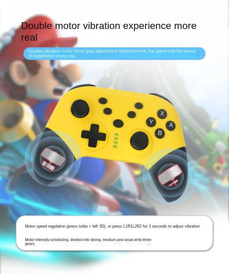 Wireless Game Controller for Switch,PC,Android & PS3 - Pro Gaming Gamepad with Bluetooth,Turbo & Vibration - Yellow Black