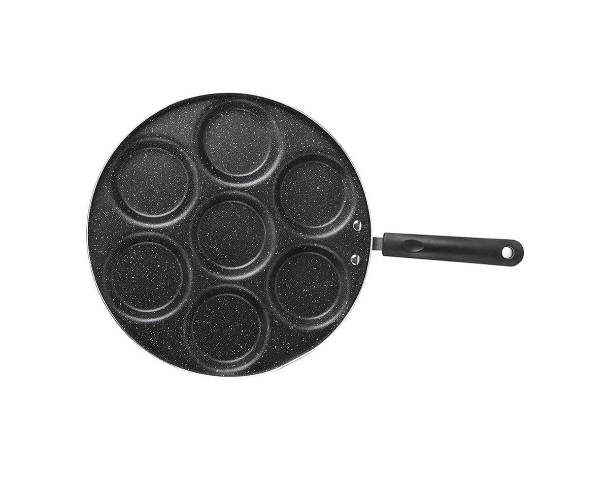 7-Hole Non-Stick Frying Pan, Egg & Burger Mold, Household Cooking Pan