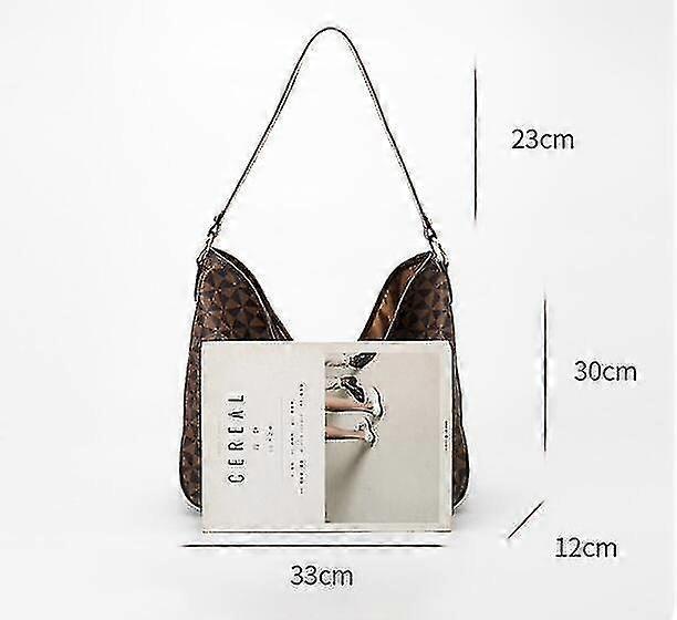 Women's Plaid Tote Bag PU Leather Shoulder Bag Underarm Bucket Bag with Wallet