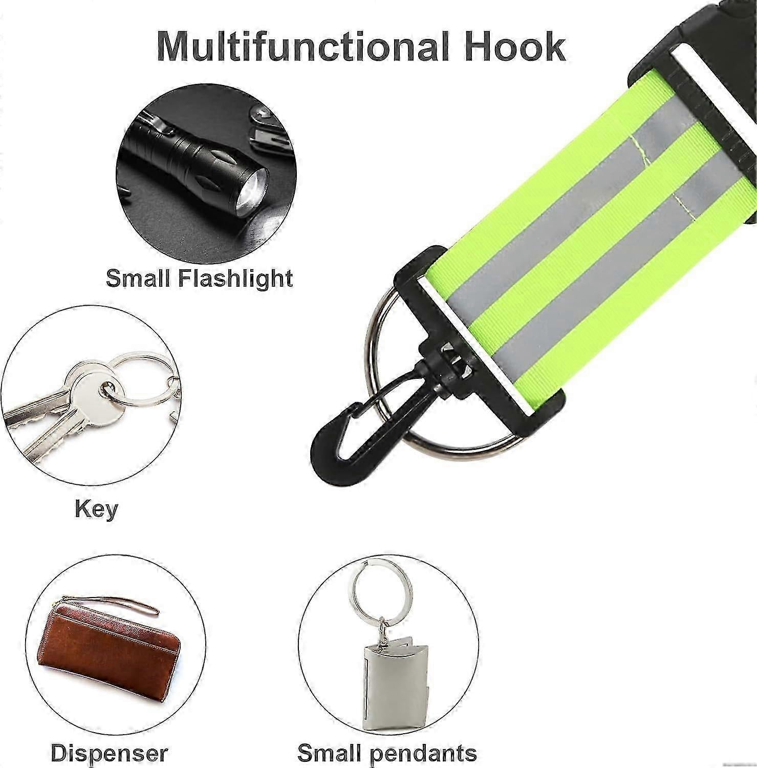 Reflective Sash Belt for Walking, 2pcs Adjustable Night Reflective Running Gear
