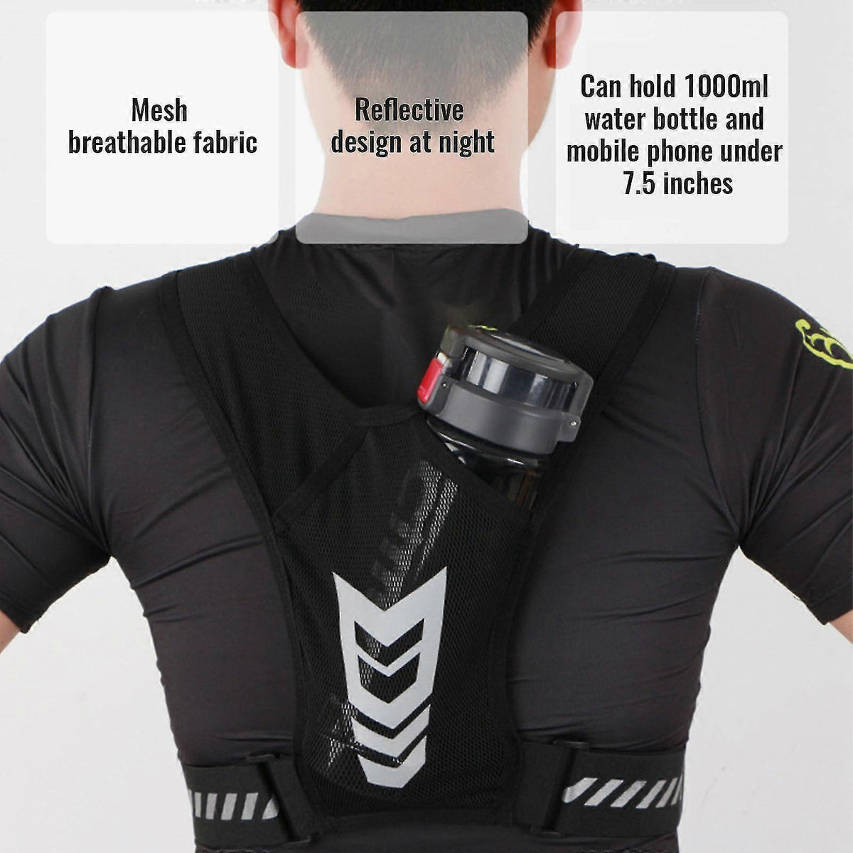 Reflective Running Vest for Men & Women, security Gear for Night Walking or Biking