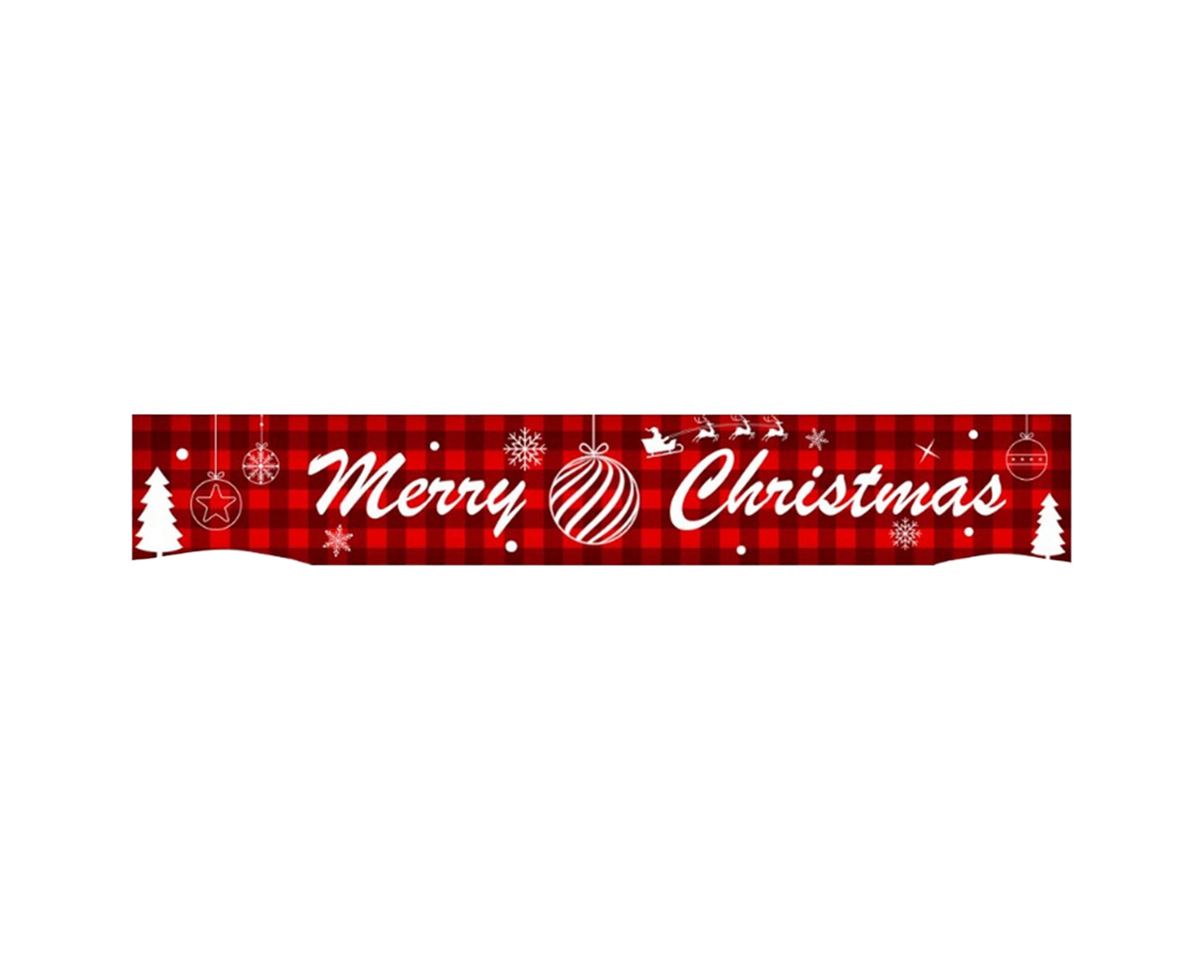 Christmas Santa Claus Letter Porch Door Background Hanging Banner Party Decor-B