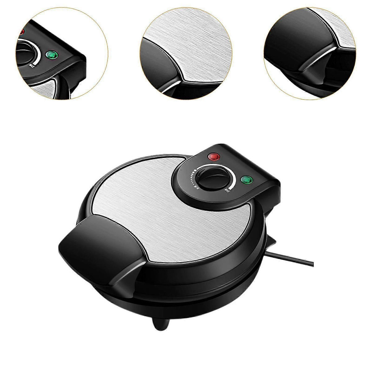 Waffle Cone Machine - Nonstick Waffle Baker for Kitchen Baking, DIY Cone or Crisps