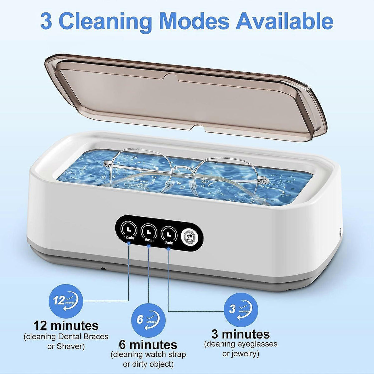 45kHz Ultrasonic Jewelry Cleaner Machine for Gold, Silver, Rings & All Jewelry