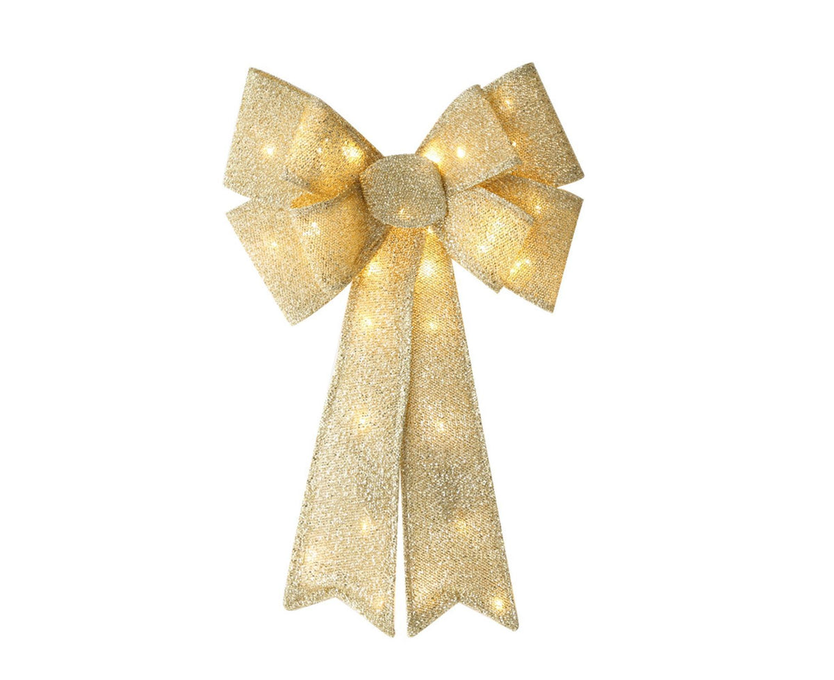 Xmas Tree Wreath Bow Pendant for Party-Golden