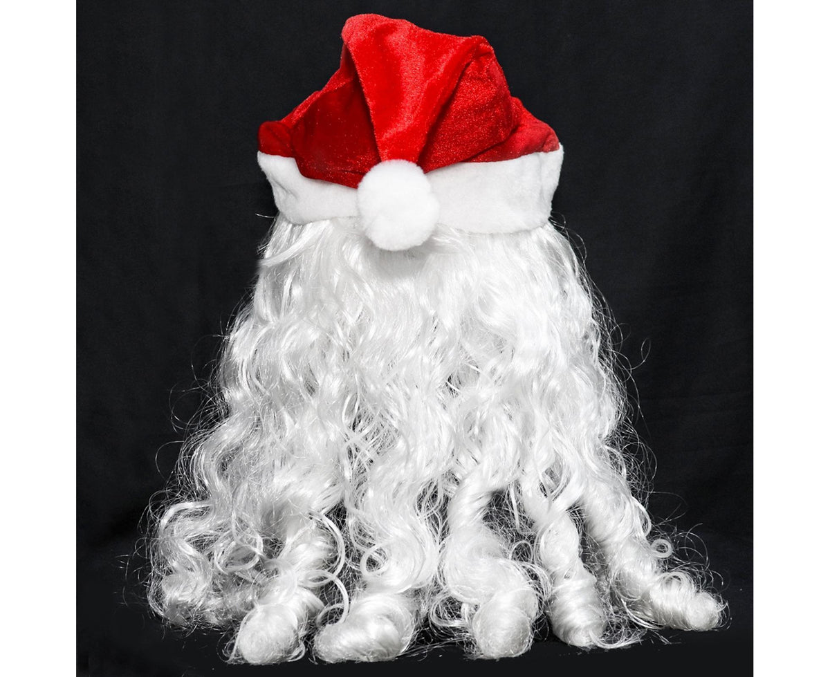 Halloween Creative Santa Claus Shape Christmas Cosplay Costume Decor Face Cover-C
