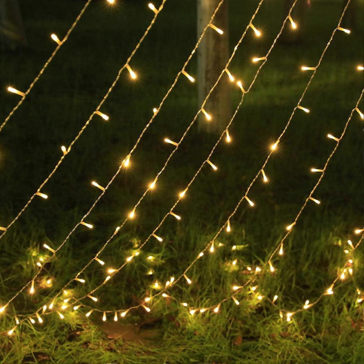 LED Waterfall String Lights Outdoor, Decorative Christmas Tree Lights