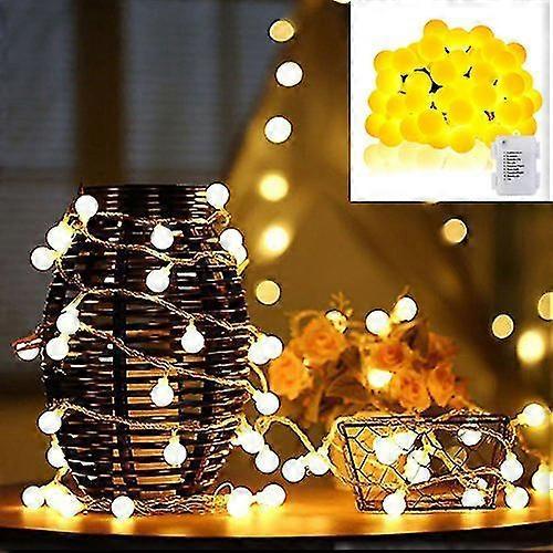 40 LED Waterproof Ball String Lights, 14.8ft, 8 Lighting Modes