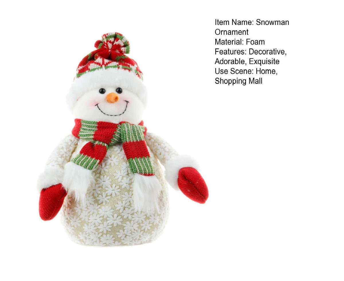 Xmas Snowman Ornament Light Yellow