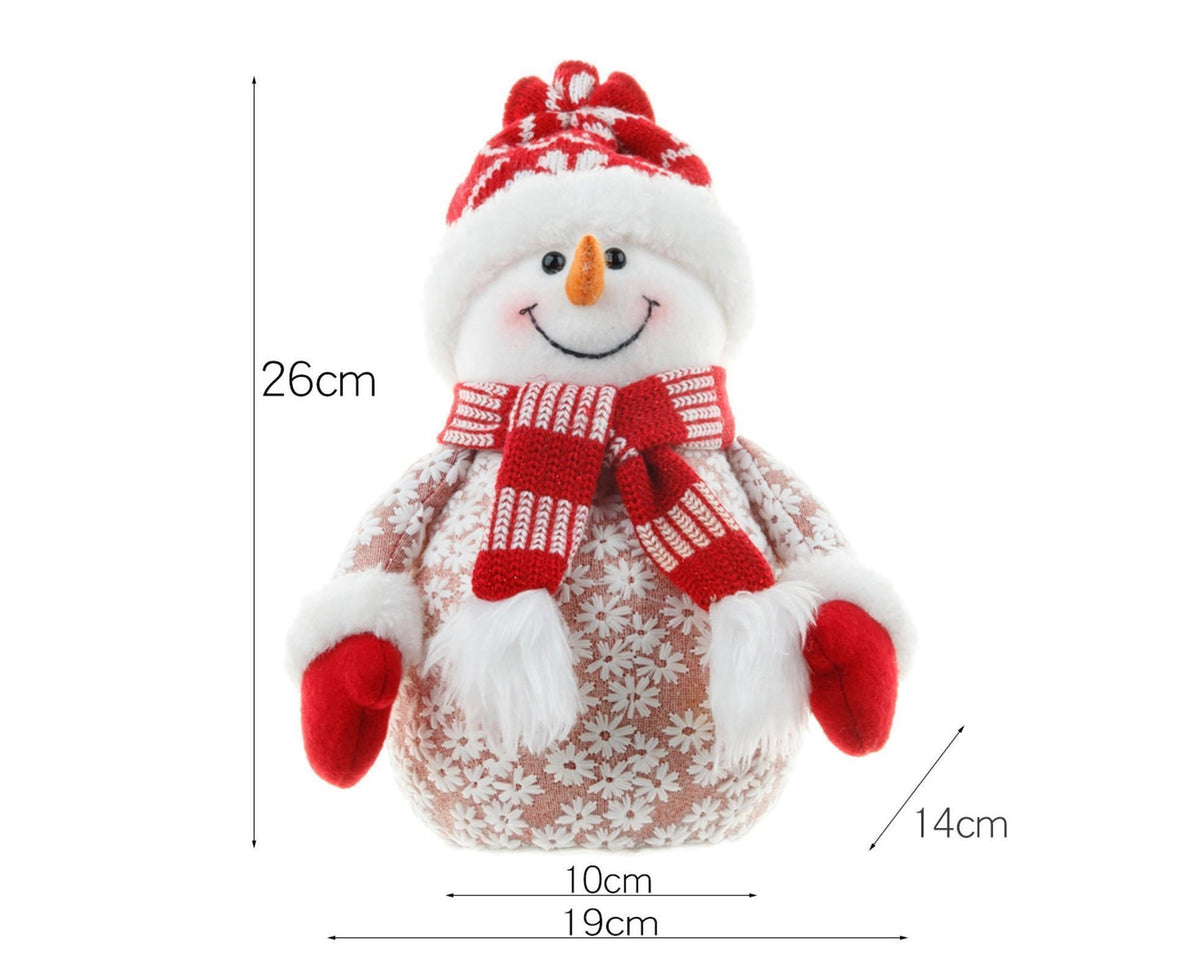 Xmas Snowman Ornament Shopping Mall-Red
