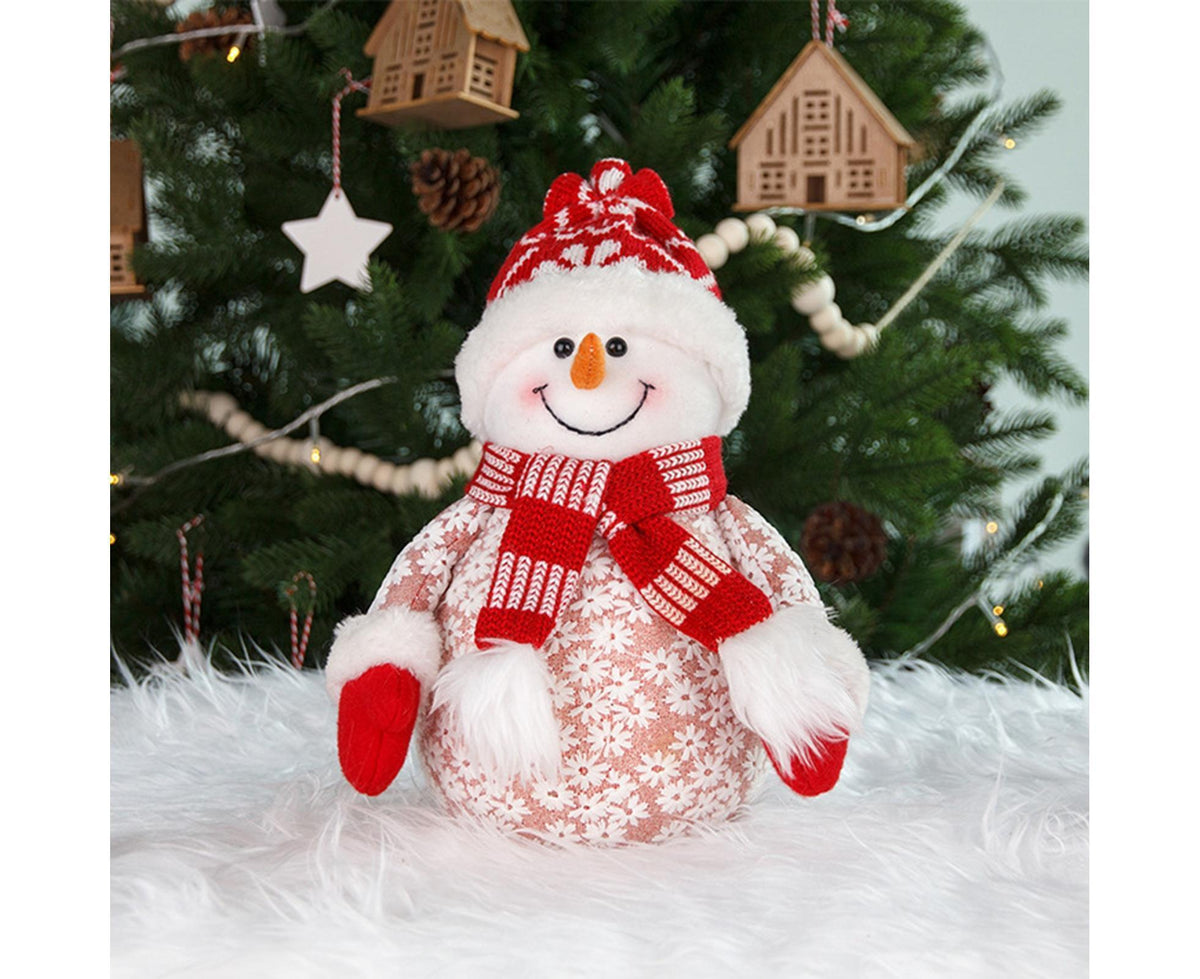 Xmas Snowman Ornament Shopping Mall-Red