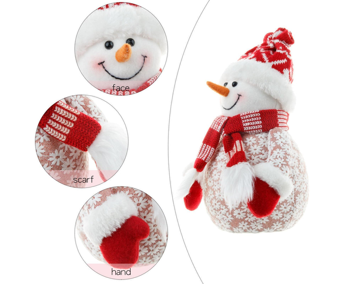 Xmas Snowman Ornament Shopping Mall-Red