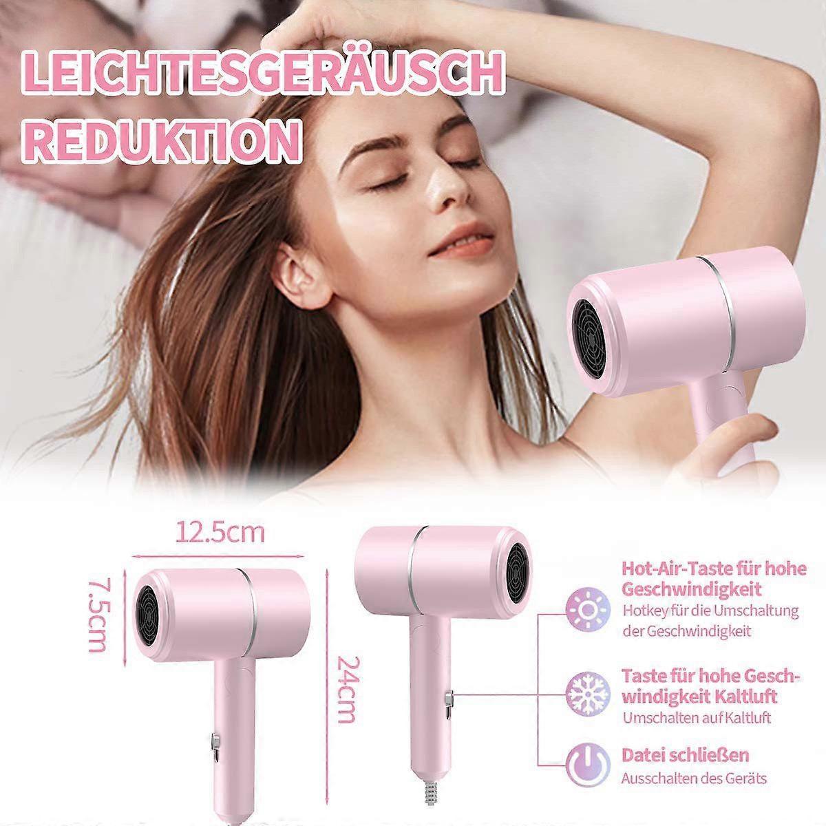 Negative Ion High Power Hair Dryer Pink Lightweight Compact