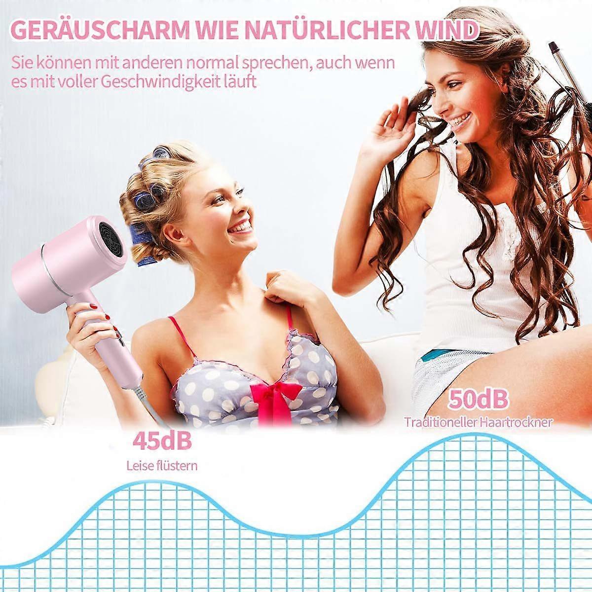 Negative Ion High Power Hair Dryer Pink Lightweight Compact