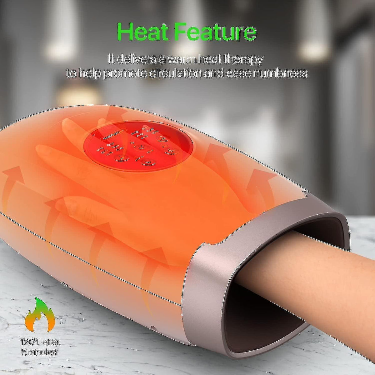 Cordless Hand Massager for Arthritis & Carpal Tunnel with Heat