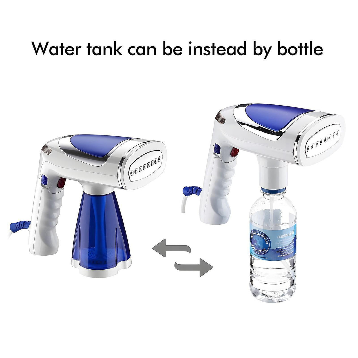 1600W Foldable Handheld Steamer for Clothes 40s Heat Up Wrinkle Remover with Brush