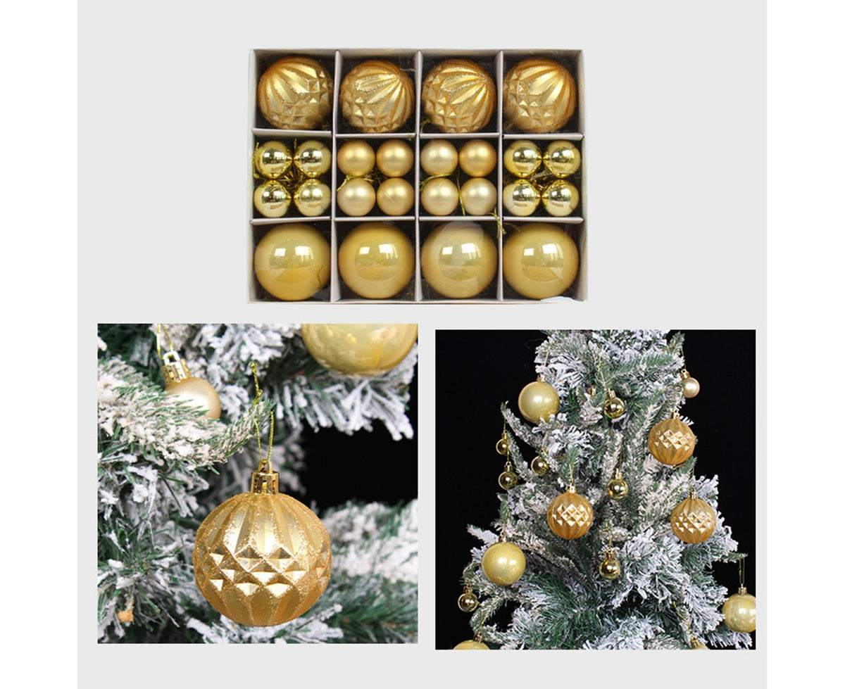 Xmas Balls Round Shape-Golden