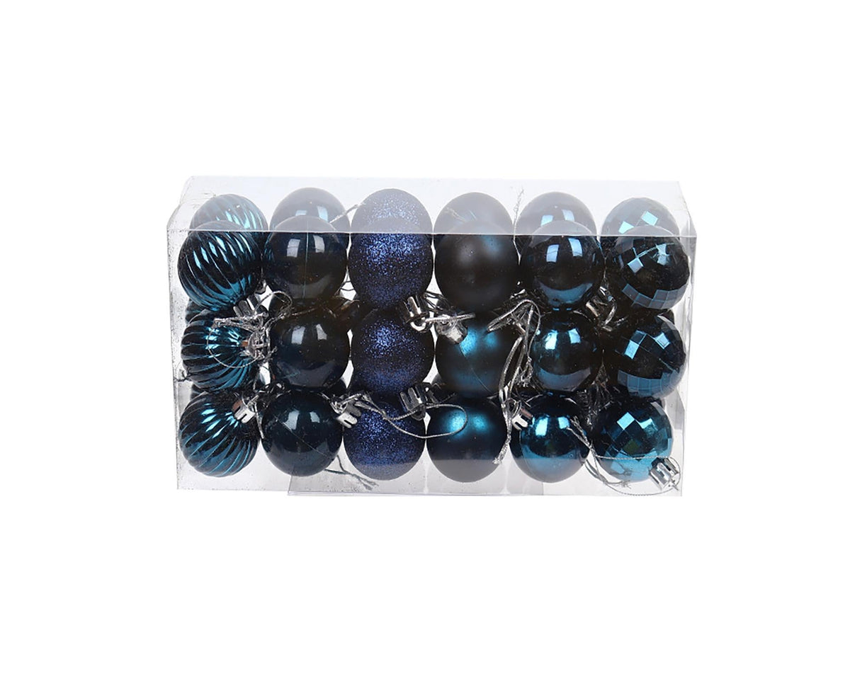 Anti-deform Xmas Tree Balls-Navy Blue