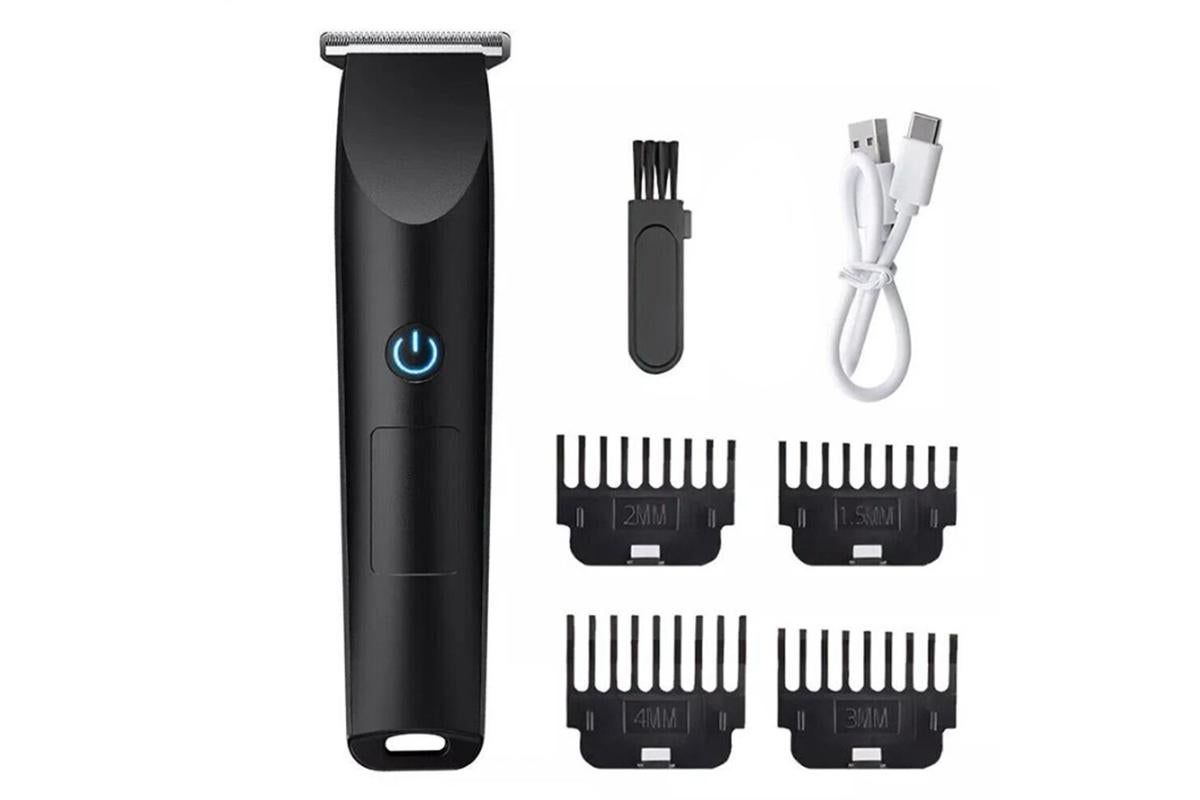 Cordless Hair Clippers for Men Trimmers Set with 4 Guide Combs Rechargeable - Black