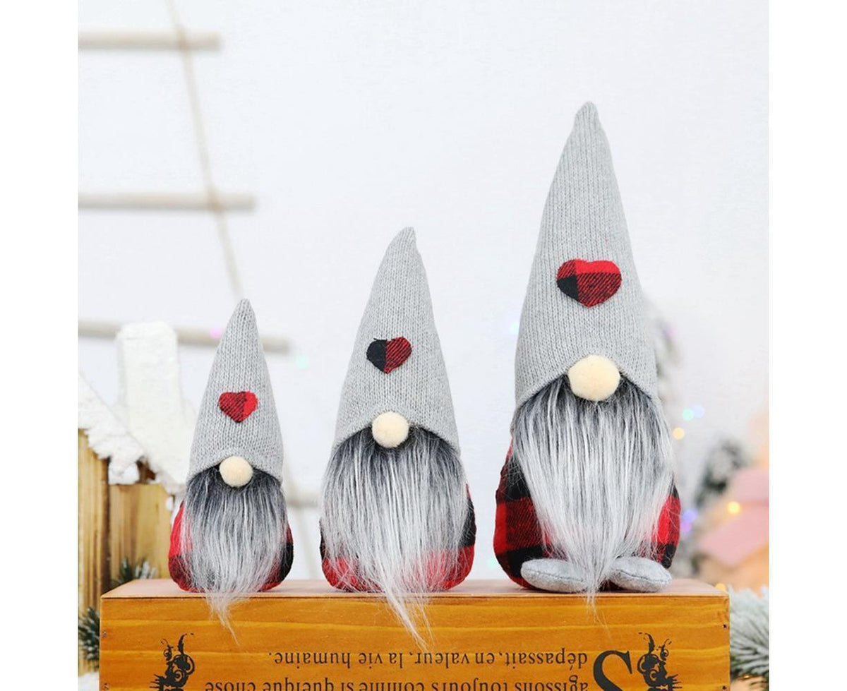 Christmas Ornaments Gnome Faceless Santa Doll Window Tabletop Decoration Gift-L