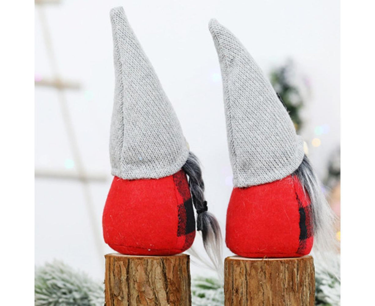 Christmas Ornaments Gnome Faceless Santa Doll Window Tabletop Decoration Gift-L
