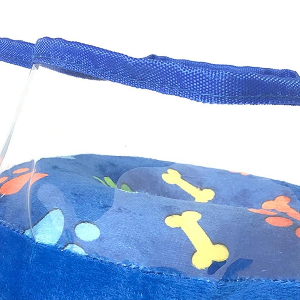 Soft Inflatable Pet Dog Cone Collar Anti Licking Scratching Blue - M