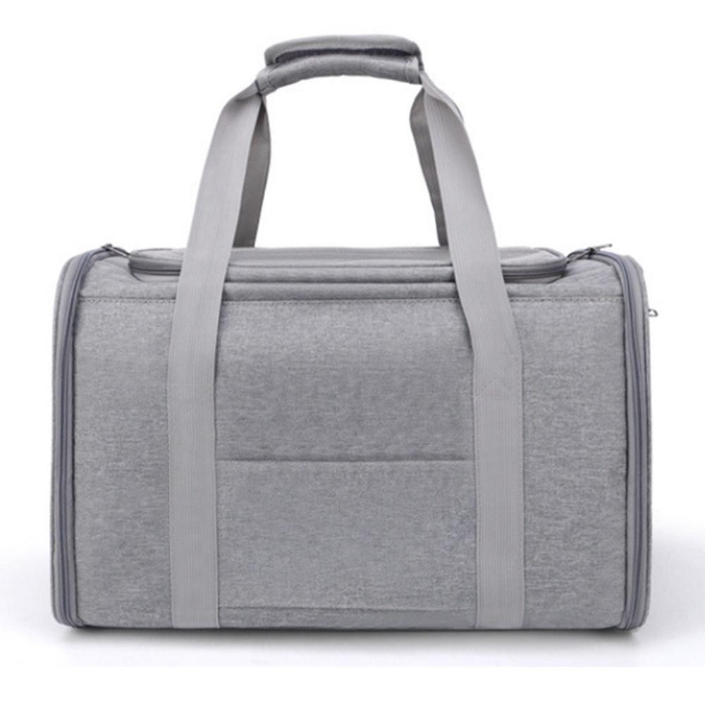 Foldable Travel Pet Carrier Bag Portable Cat Dog Kennel Bag Grey - XL
