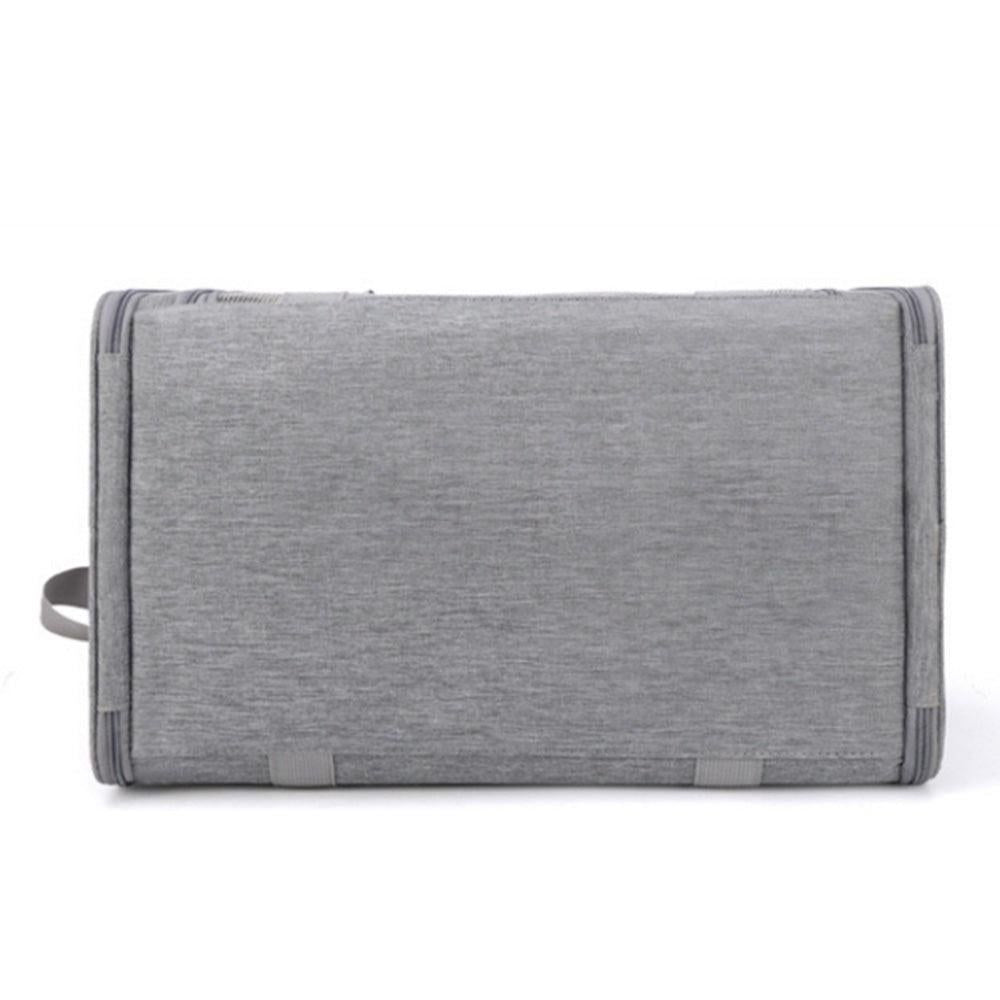 Foldable Travel Pet Carrier Bag Portable Cat Dog Kennel Bag Grey - XL