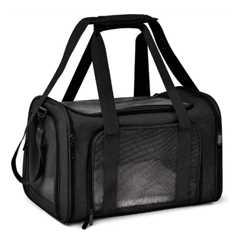 Foldable Travel Pet Carrier Bag Portable Cat Dog Kennel Bag Black - XL
