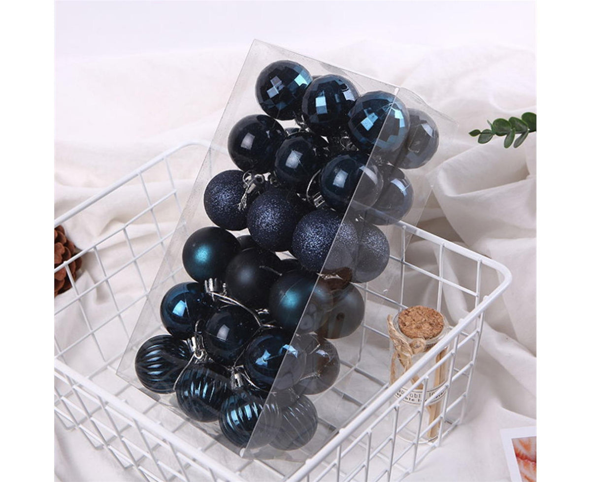 36Pcs Christmas Tree Balls Festival Home Party Mall Xmas Hanging Decor Ornament-White