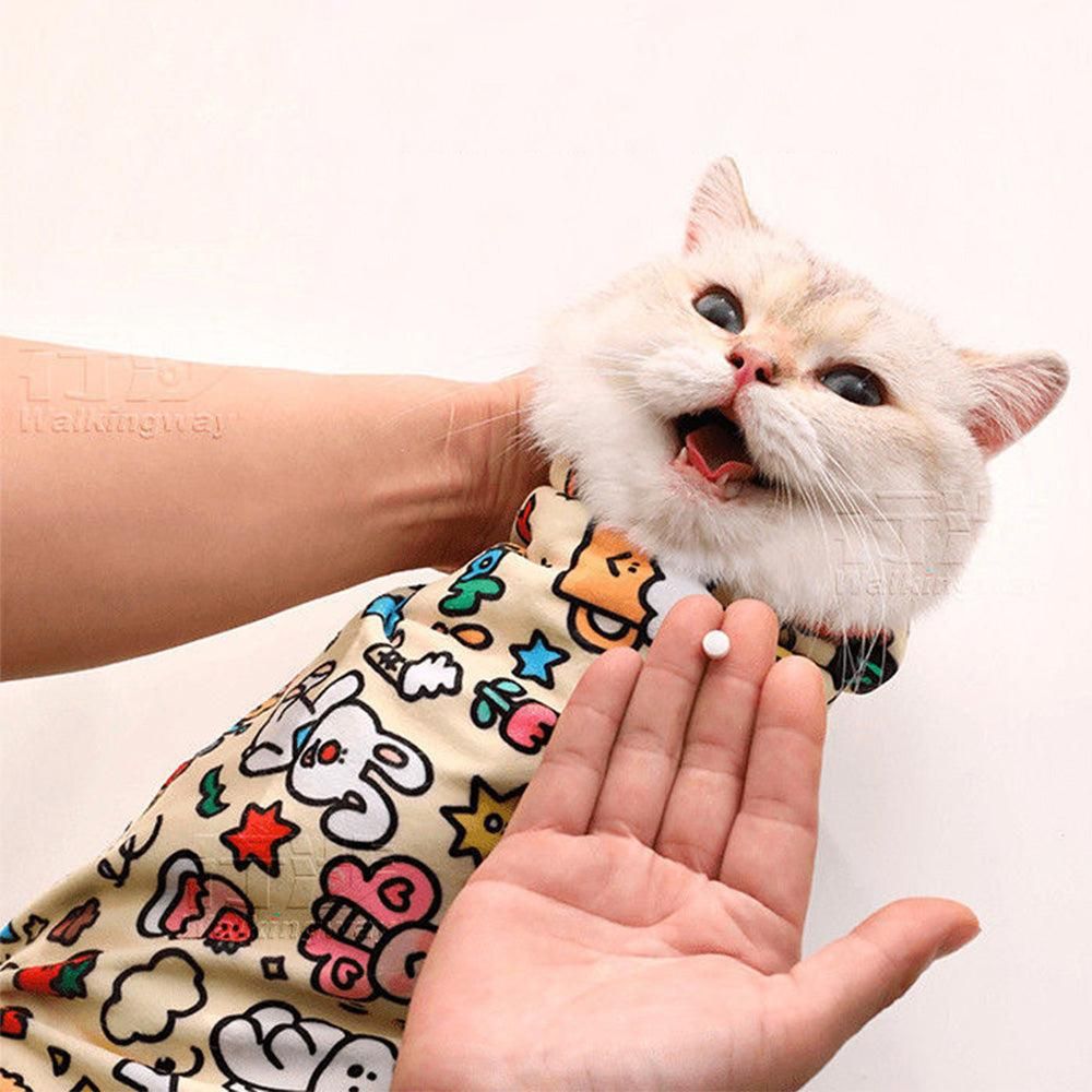 Anti-Escape Cat Grooming Wrap Mat Anti-Scratch Calming Wrap for Pet Nail Clipping Multifunctional Pet Mat - M