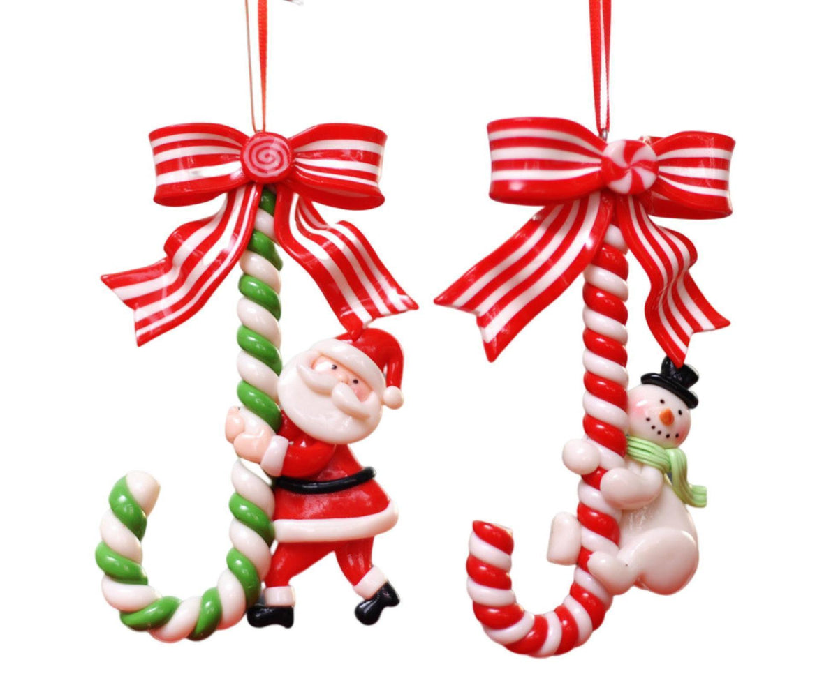 3Pcs Xmas Tree Pendant Candy Cane Crafts Soft Clay