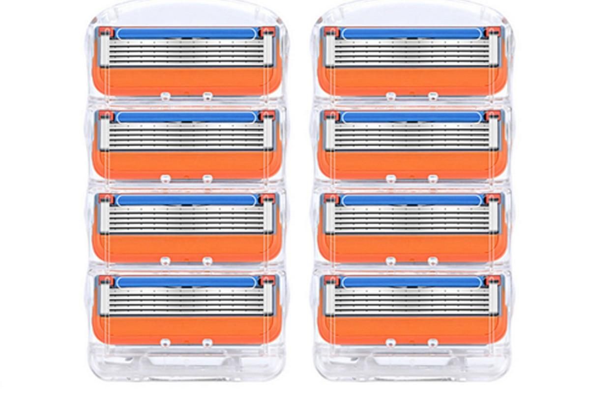 2 Sets of 4 Pcs Replacement 5 Blades Razor Blades for Men Razor Refills for Gillette