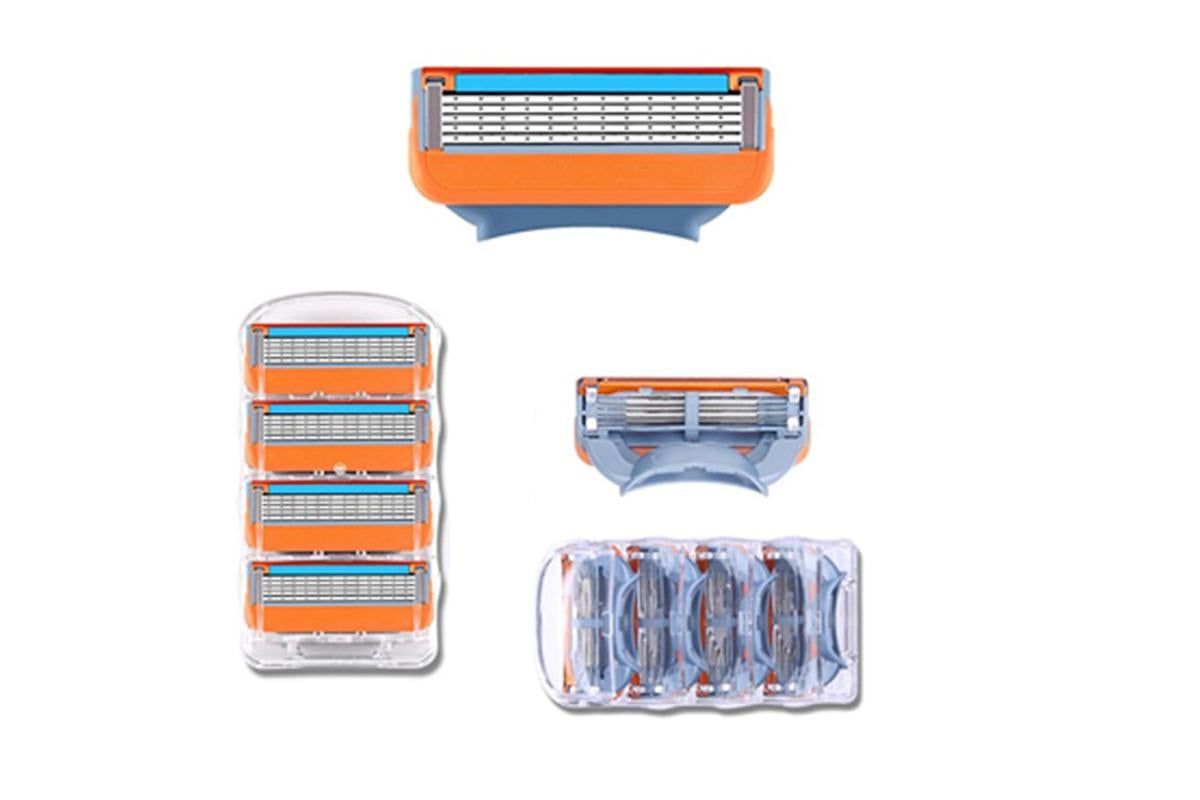 2 Sets of 4 Pcs Replacement 5 Blades Razor Blades for Men Razor Refills for Gillette