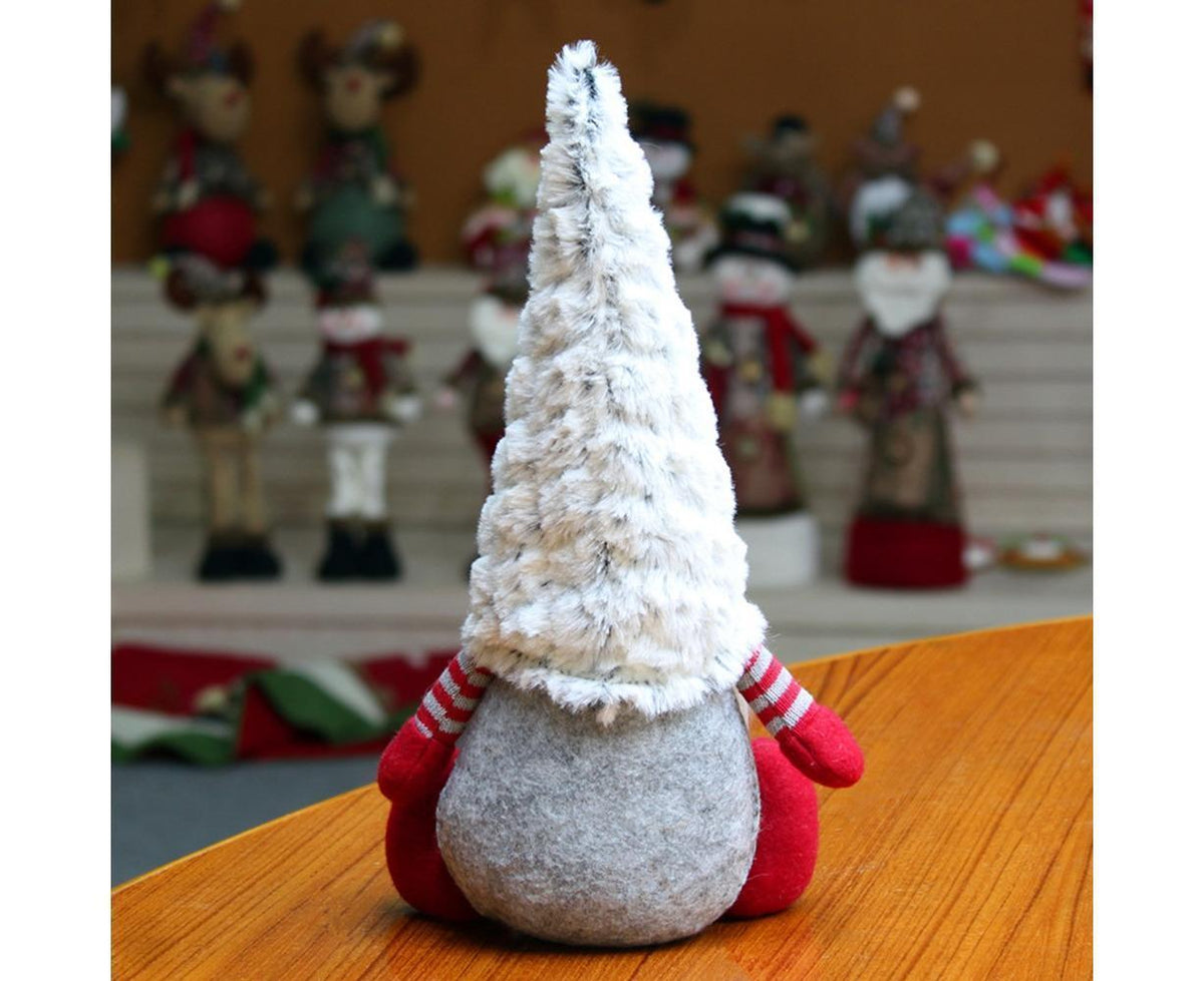 Nordic Handmade Plush Xmas Santa Gnome Doll Home Ornament Party Holiday Decor-Red