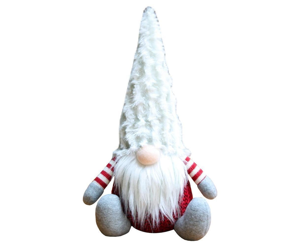 Nordic Handmade Plush Xmas Santa Gnome Doll Home Ornament Party Holiday Decor-Red
