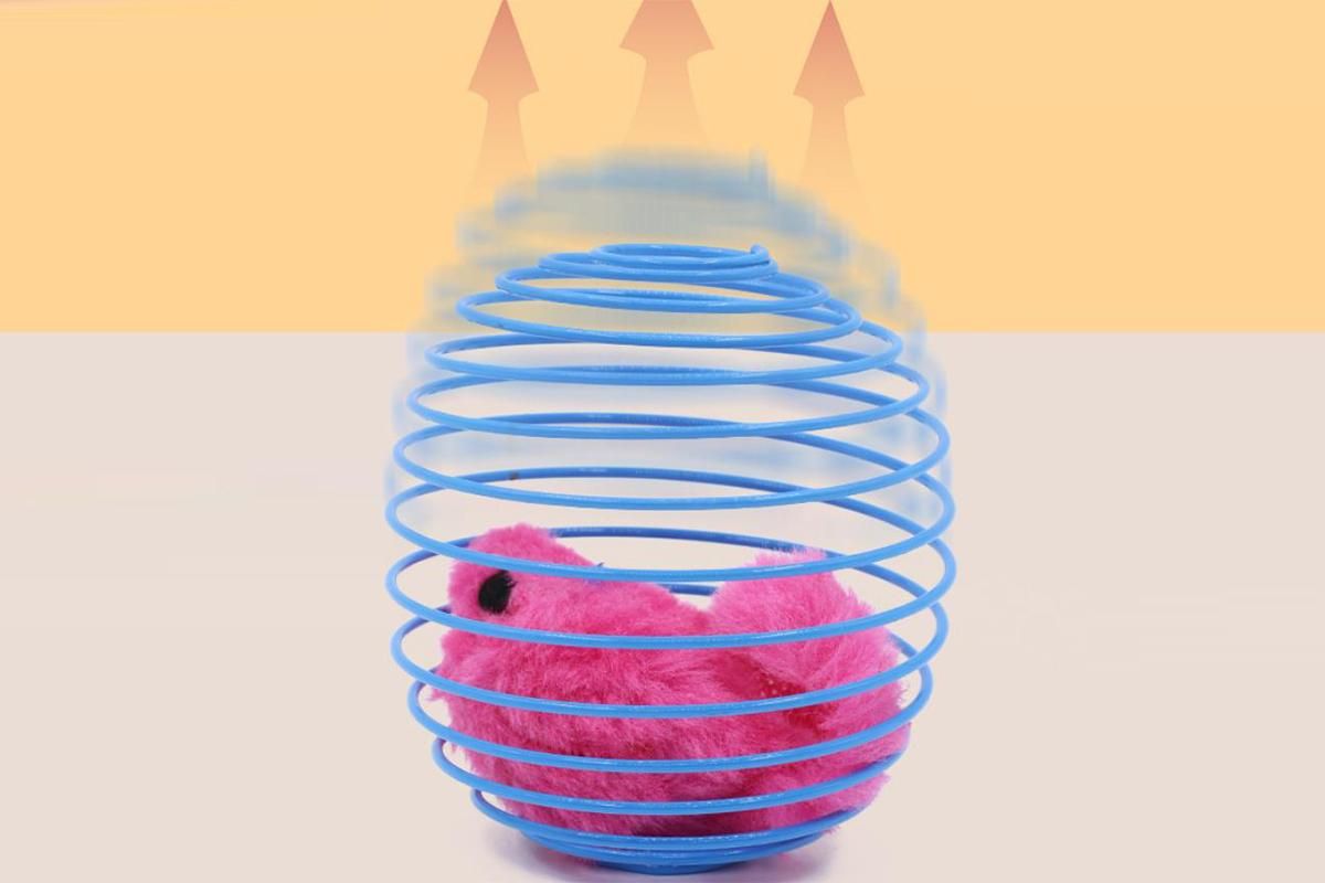 5Pcs Cat Spring Balls Toys Stretchable Rolling Balls Cat Spring Toys for Kitten