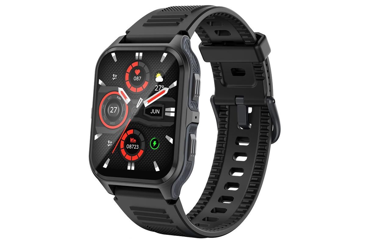 Smart Watch 1.83-Inch Fitness Watch with Heart Rate Sleep Monitor Blood Oxygen Female Physiological Reminders Activity Tracker-Black