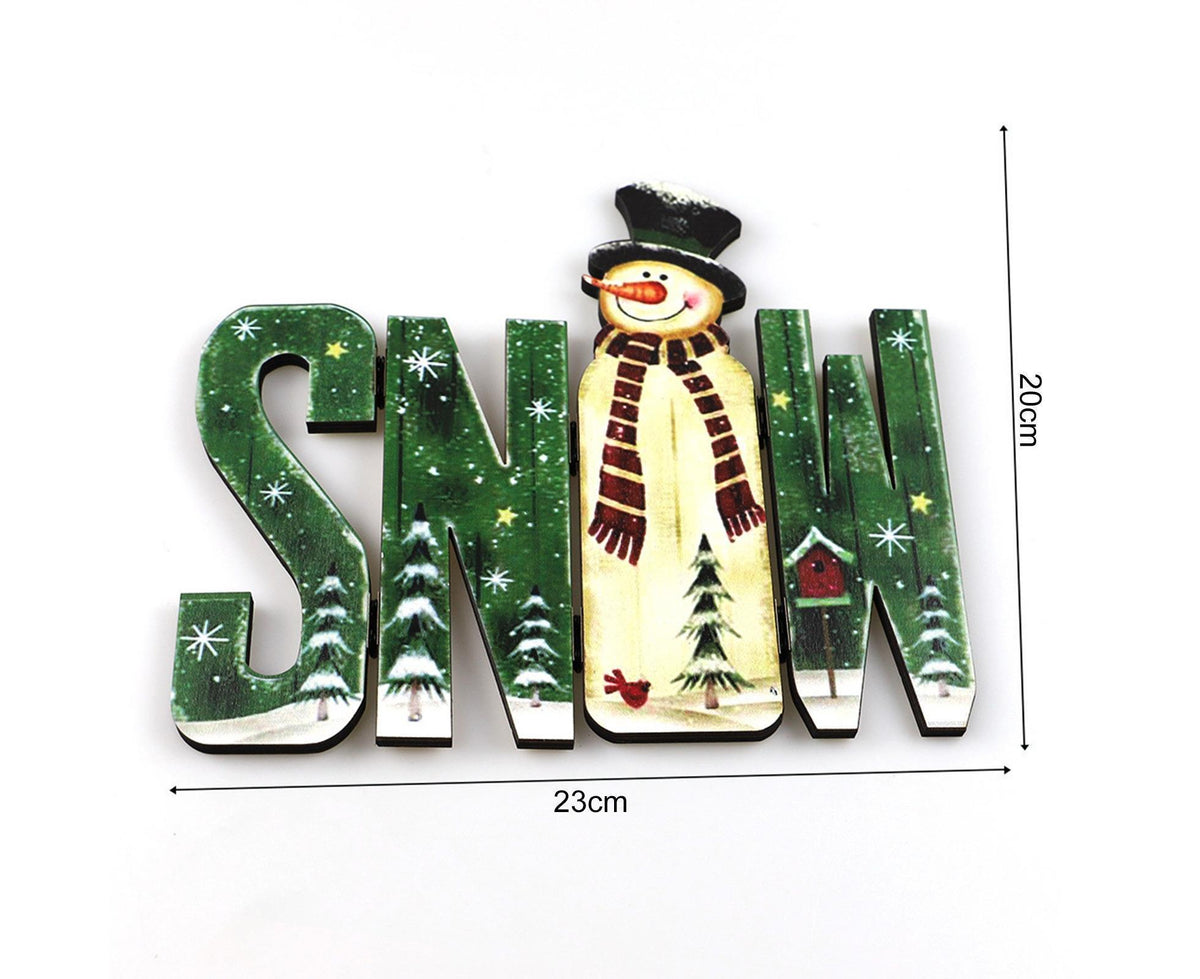 Foldable Eye-catching Christmas Ornament Wood Creative Cute Xmas Ornament for Decoration-Green