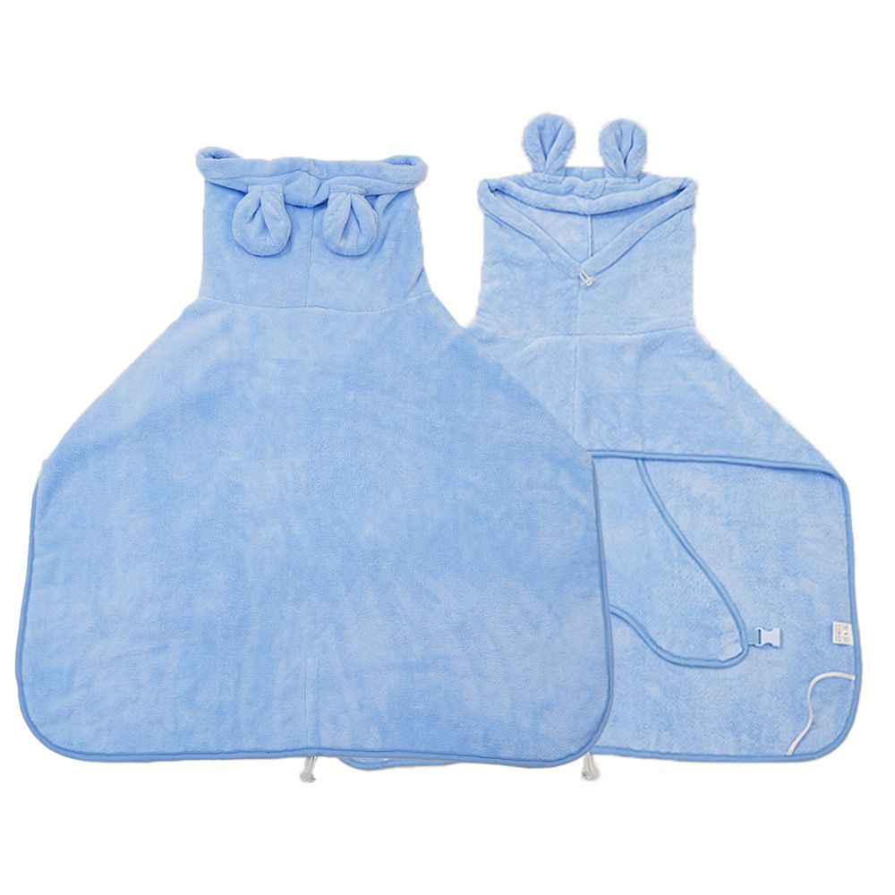 Pet Bathrobe Hooded Quick Dry Blue - XL