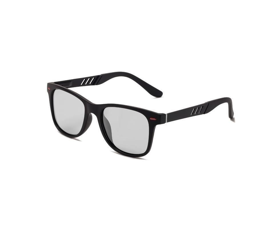 New Fashion Men Women Polarized Sunglasses Aluminum Magnesium Sring Hinged Legs TAC Lens TR Frame Driving Shades - Black Grey