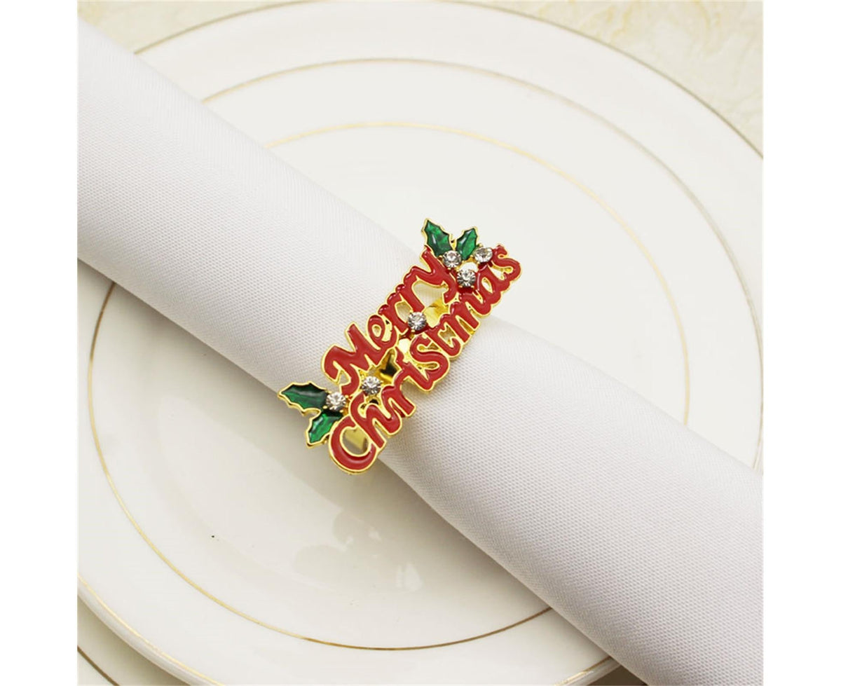 6Pcs Deer Shape Napkin Ring Christmas Style - Imitation Gold