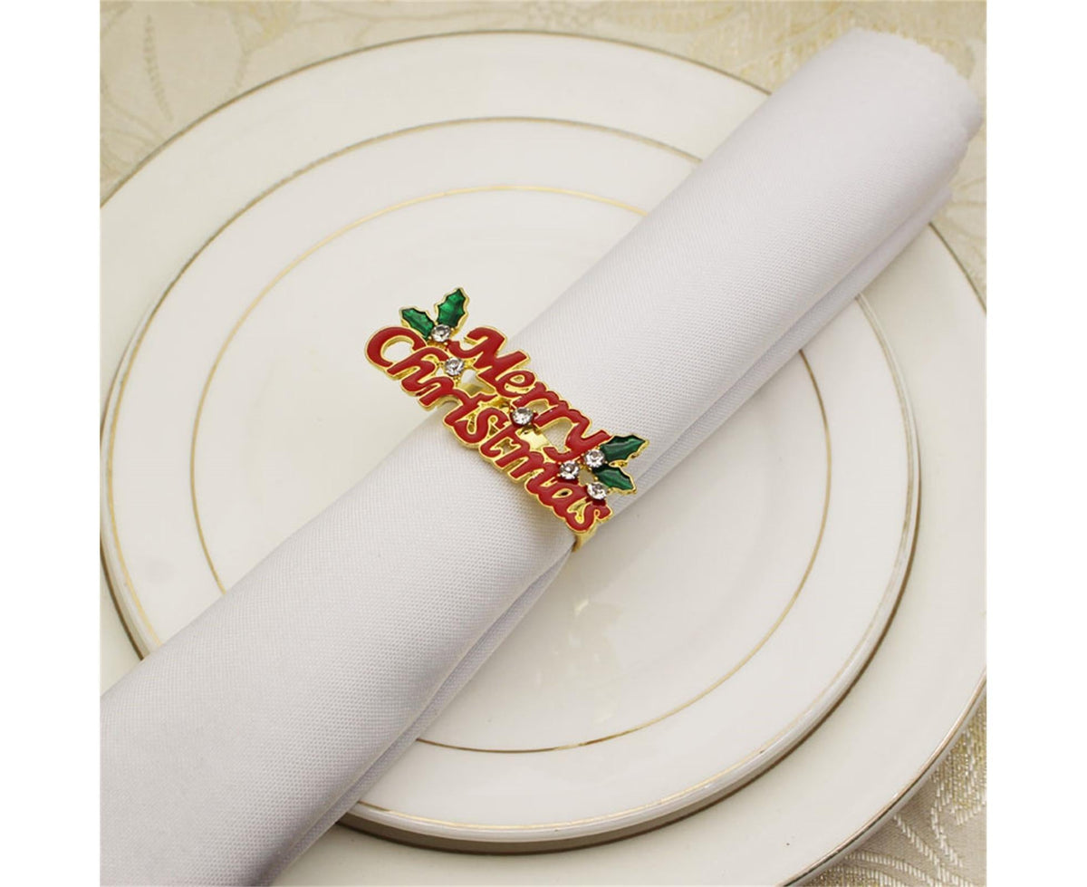 6Pcs Deer Shape Napkin Ring Christmas Style - Imitation Gold
